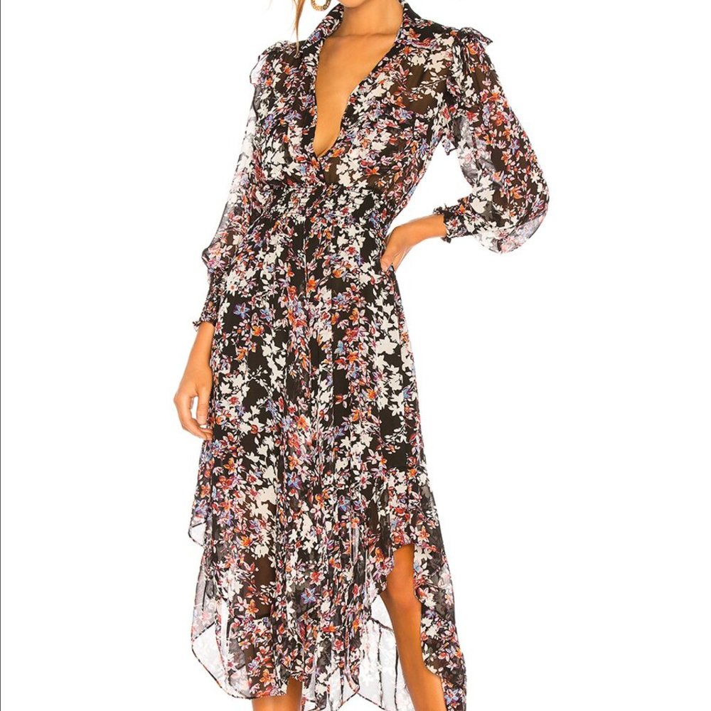 MISA Los Angeles Floral Katja Midi Dress